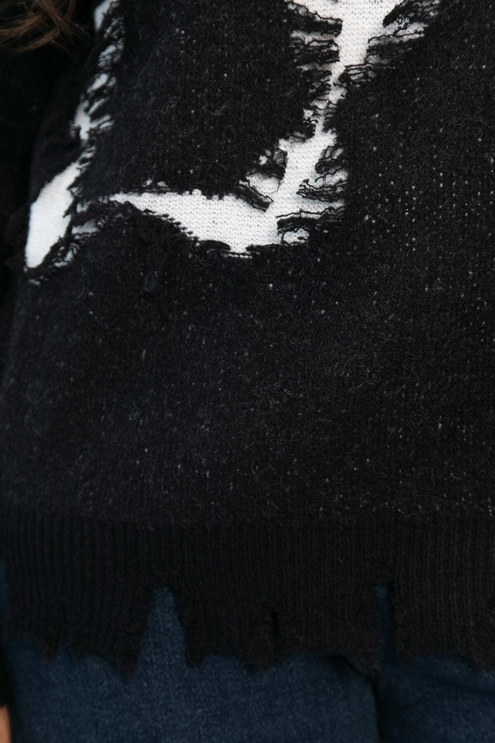 Свитер рваный Наиль (черный) Б14419-13М LT Collection