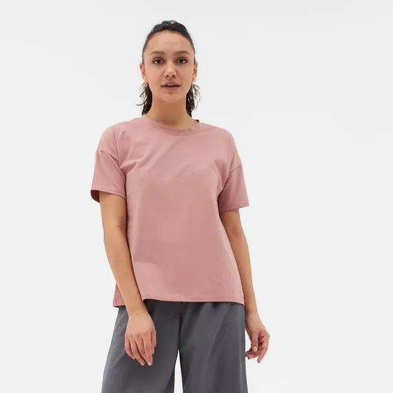 Футболка женская Basic line, цвет пыльно-розовый, р-р 46