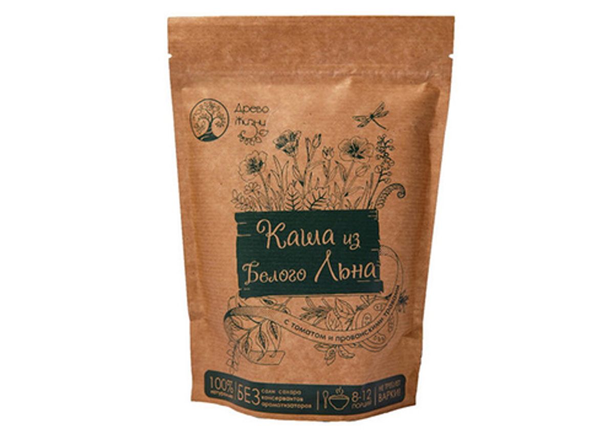 Каша из белого льна с кэробом и черносливом, 350г