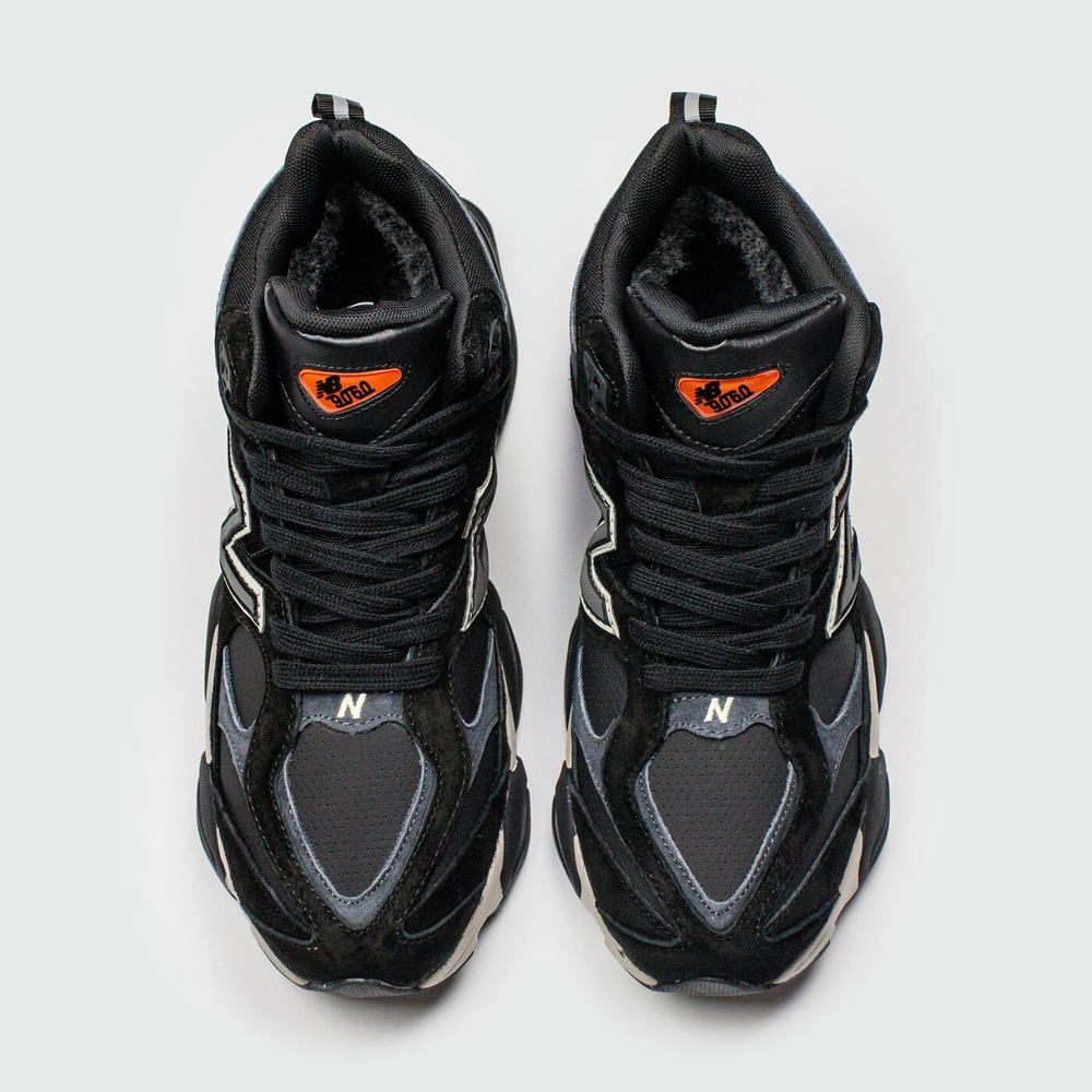Кроссовки New Balance 9060 Mid Black / Black with Fur