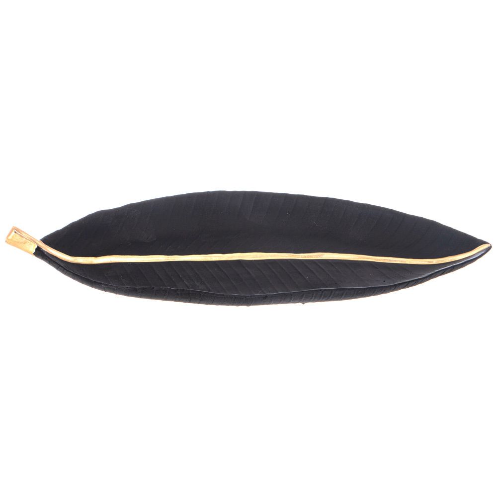 БЛЮДО ДЕКОРАТИВНОЕ "LEAF" ЦВЕТ:ЧЕРНЫЙ 32,5*14,5*3,5СМ