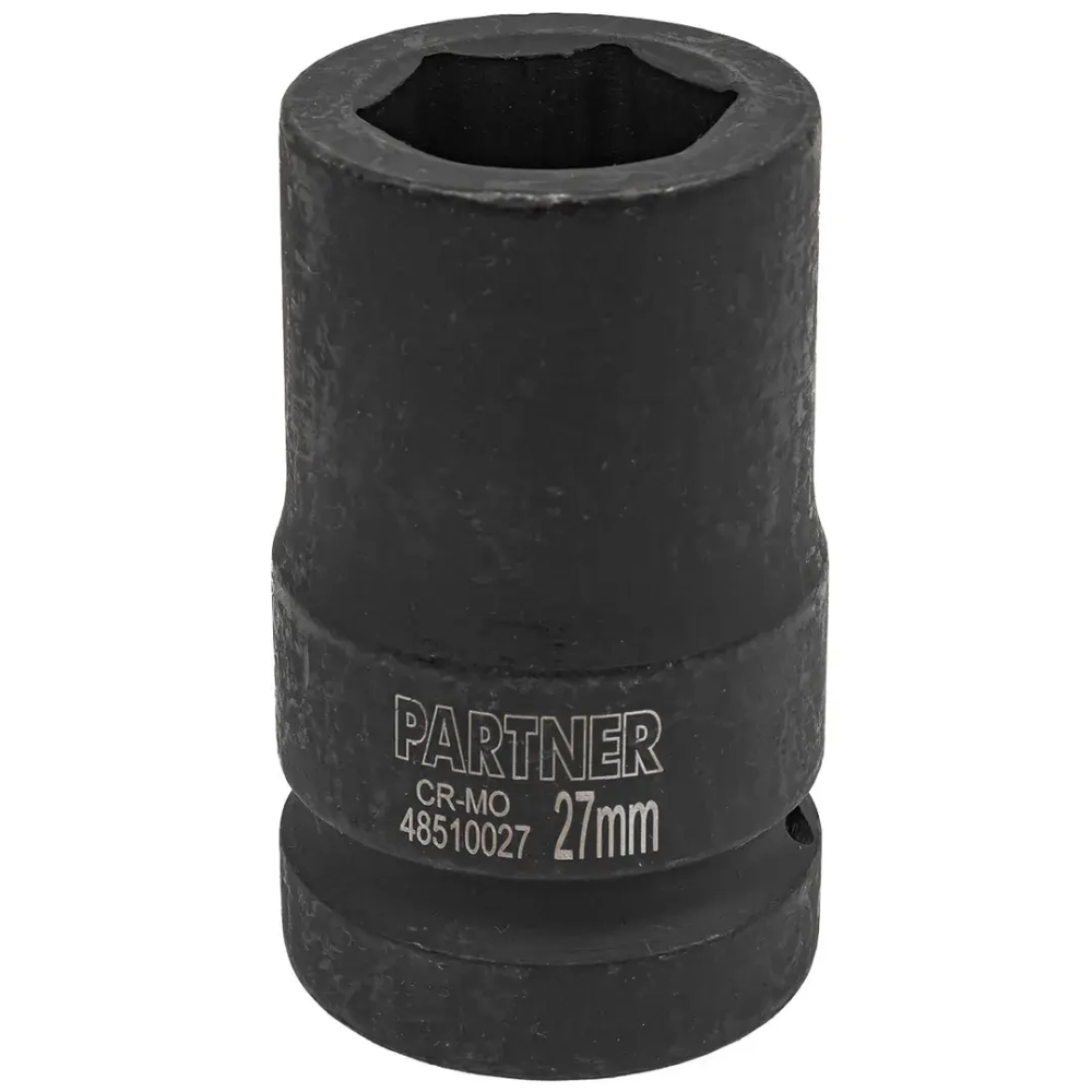 Головка ударная глубокая 27мм (6гр),1'' Partner PA-48510027
