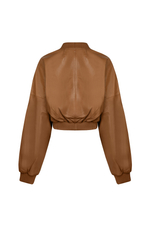 Бежевая кожаная куртка k é k é