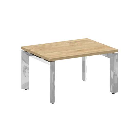 Onix Direct Lux Стол журнальный П-обр. м/к M-O.MP-SJ-1 Тиквуд Светлый/Нержавеющая Сталь/Хром 780*600