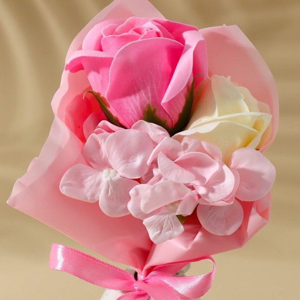 Букет из твердого лепесткового мыла «Цвети от счастья» (Цвет: не задано)