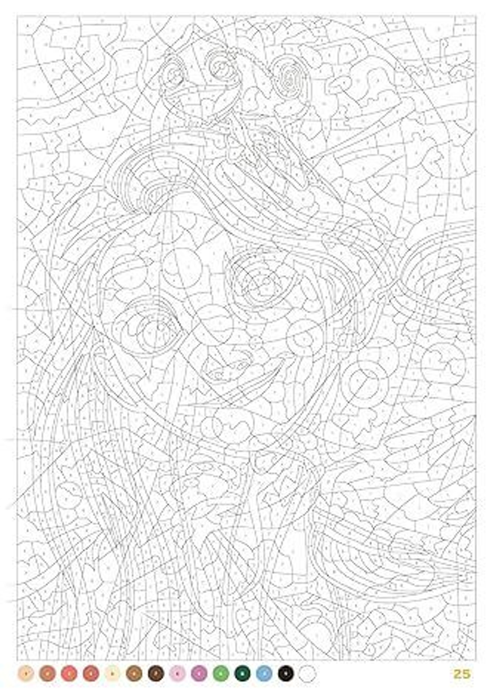 Раскраска по номерам Coloriages mysteres Disney - Портреты героев Диснея , 128стр.