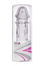 Стимулирующая силиконовая рельефная насадка Toyfa (Цвет: прозрачный)