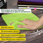 Салфетка из МИКРОФИБРЫ универсальная 40х40 см комплект 4 шт. MULTI PRO COLOUR 280 г/м2 LAIMA (2 штуки в упаковке)