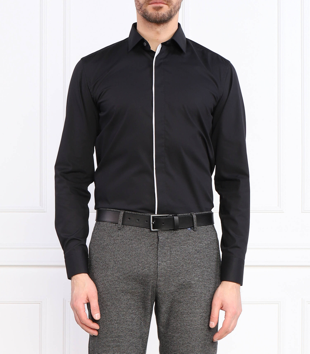 рубашка h-hank-party2 BOSS BLACK - черный(50484505)