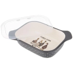 Форма для запекания agness family farm с пластиковой крышкой 25,5*19*6,5 см