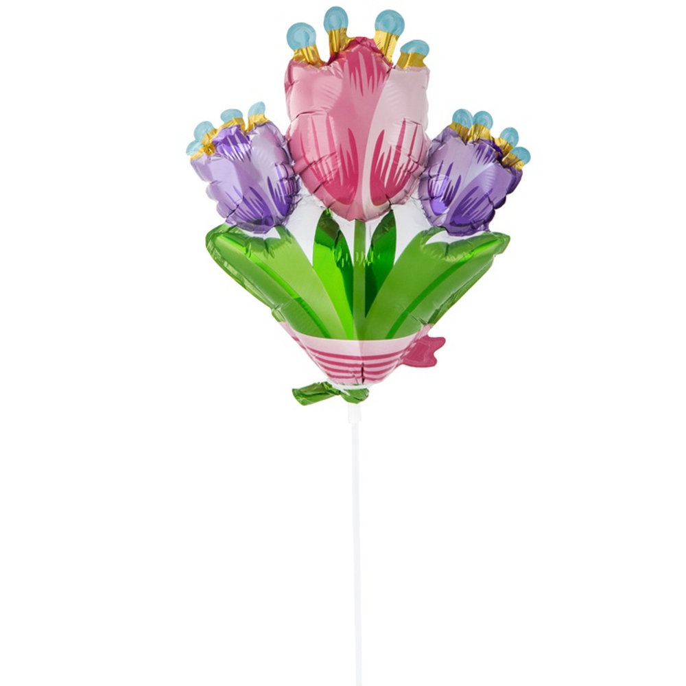 Шар Фольгированный Цветы Тюльпаны (Ассорти)