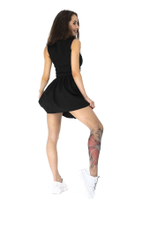 Колготки с принтом на правой ножке в виде черепа и рыбы (Размер: S-M-L) (Цвет: бежевый)