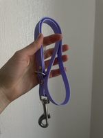 Водилка из биотана , 20 мм , 35 см. Карабин авиационный , черный.