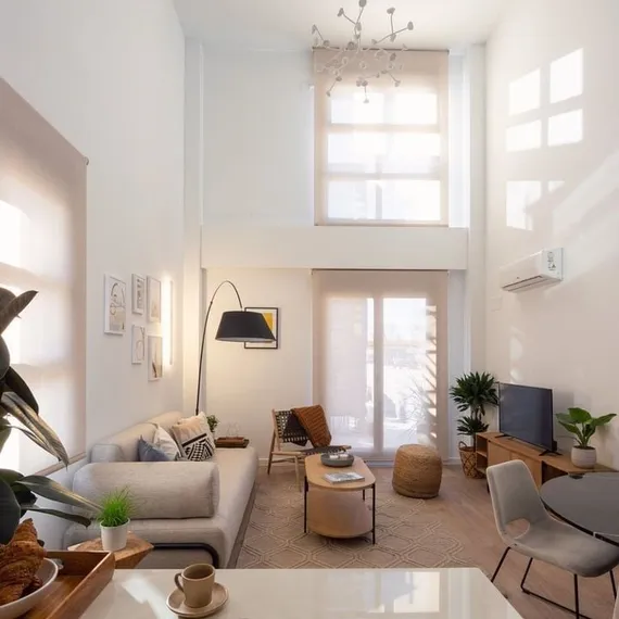 Трехместный диван Compo с маленьким подносом, бежевый