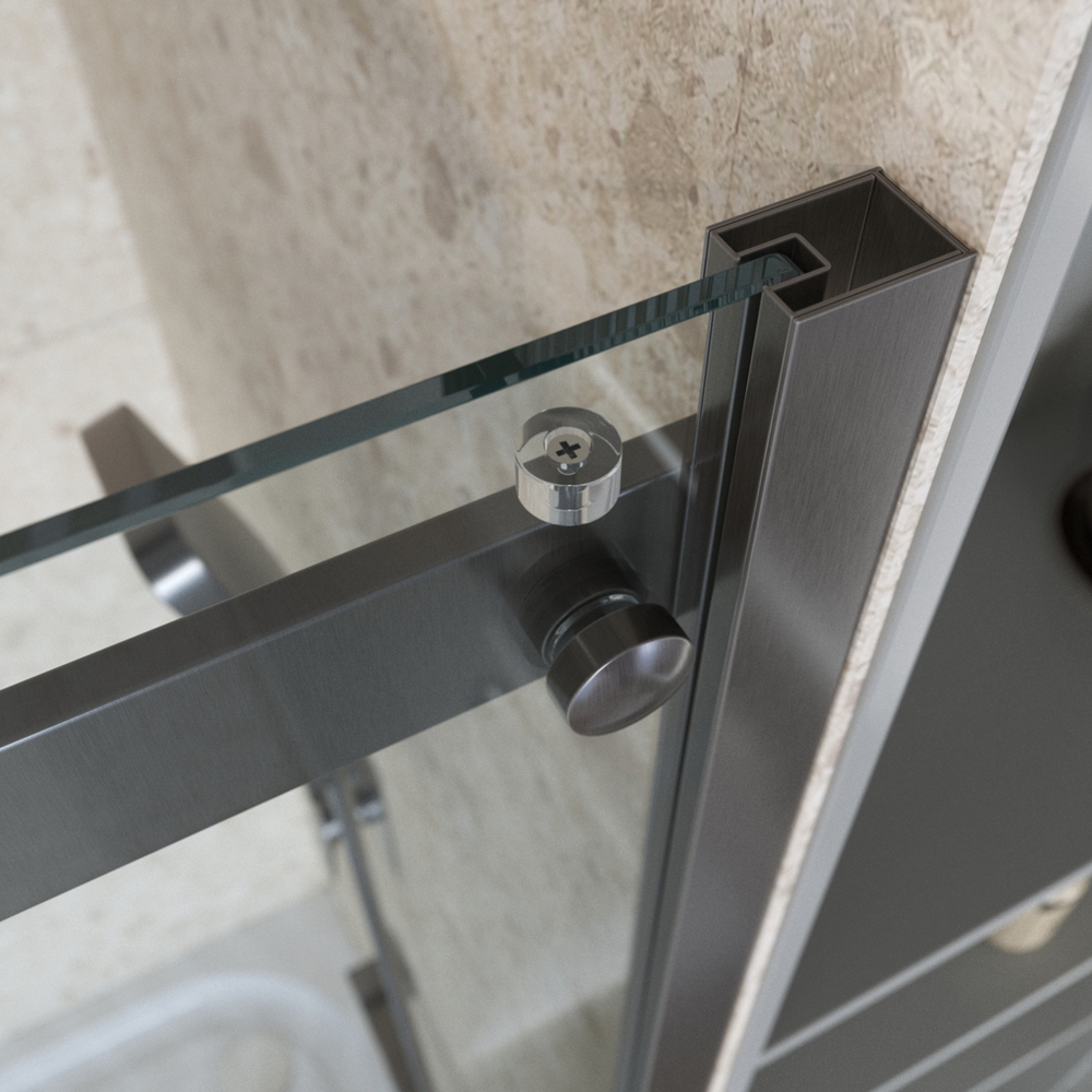 Душевой уголок 120х90см BelBagno MARINO-2-AH-2-120/90-C-GM профиль оружейная сталь, стекло прозрачное