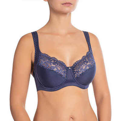 Бюстгальтер Мягкая чашка Темно-синий Прибалтика