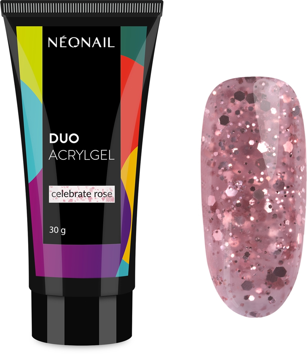 NEONAIL Duo Acrylgel Celebrate Rose - Гель для гелевых и акриловых ногтей, 30 g