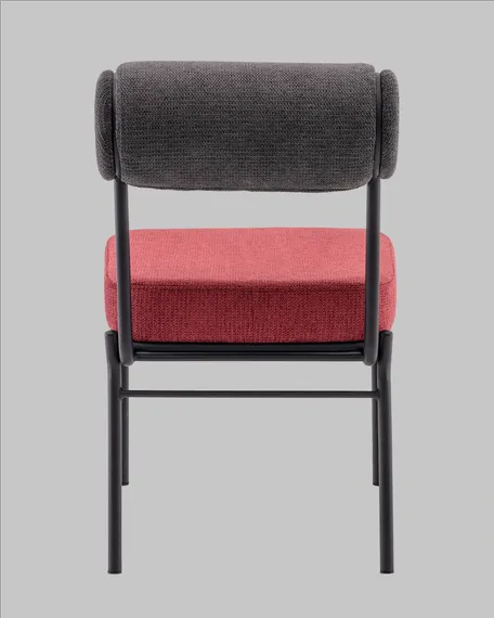 Стул обеденный Roller, тёмно-серый, бордо