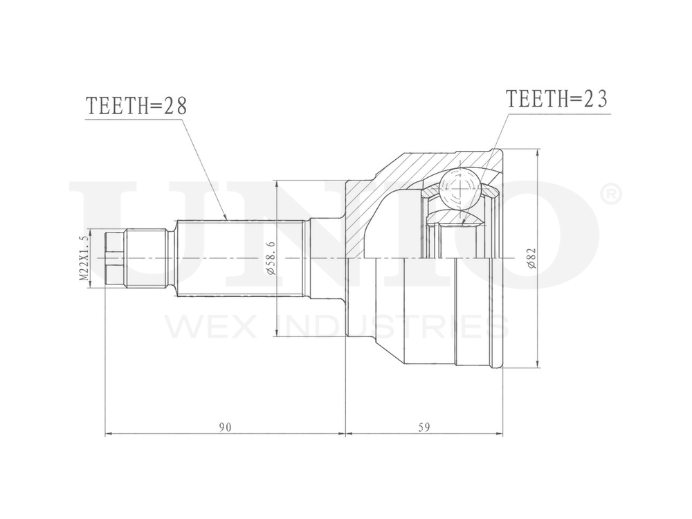 ШРУС внешний UNIO CVJ-20111