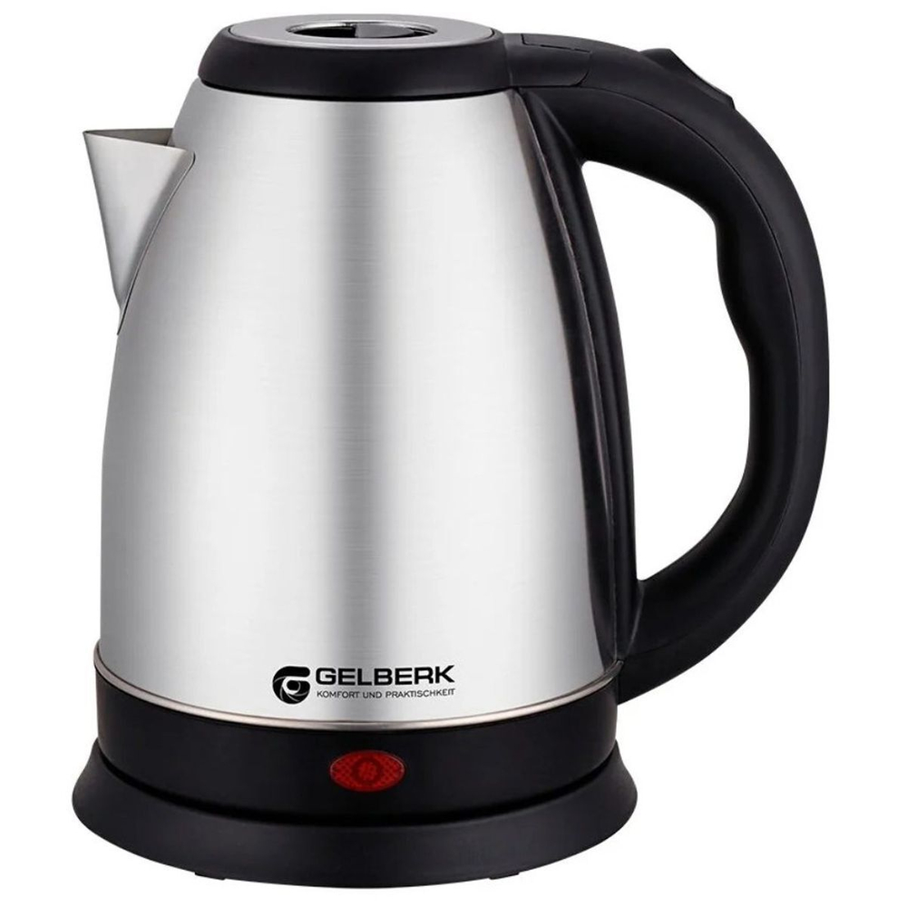Чайник электрический Gelberk, GL-302, 1.8 л, 1500 Вт, ск нагр элем, нерж