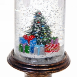 Сувенир с подсветкой Christmas «Свеча с ёлкой и подарками» 26 см (без музыки)