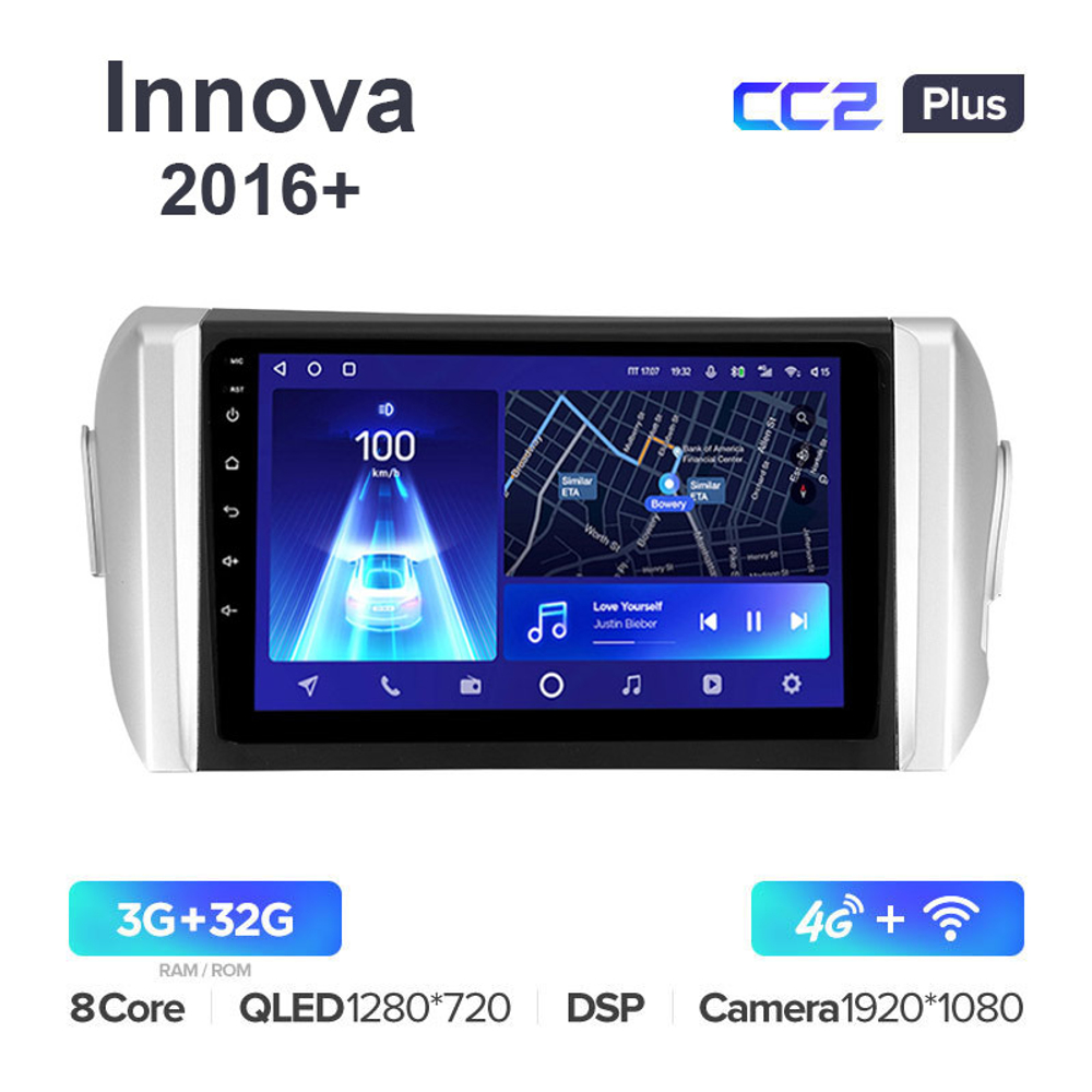 Teyes CC2 Plus 9"для Toyota Innova 2016+