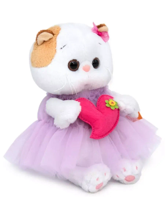 Мягкая игрушка Кошечка Ли-Ли Беби в платье с сердечком 20 см