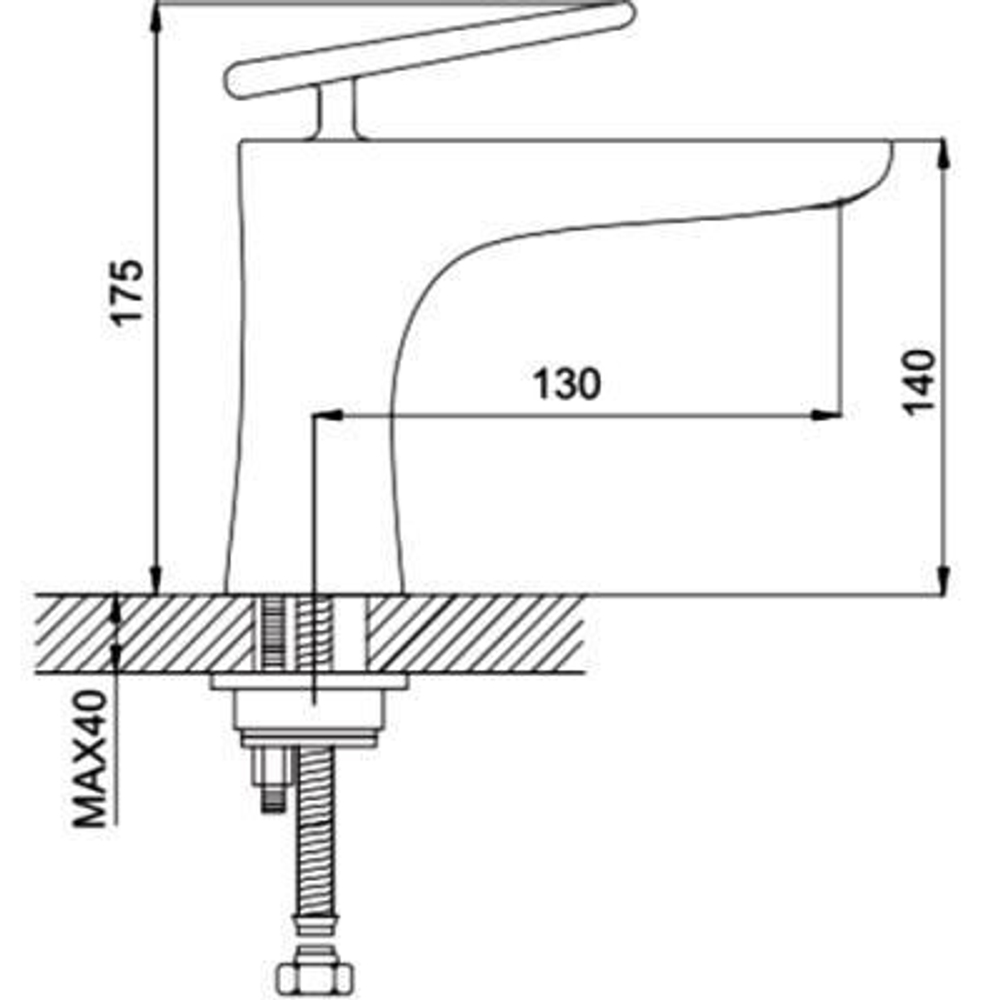 Смеситель для раковины FAOP БРОНЗА A1003-4