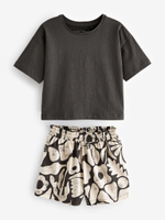 Пижама для девочки Next 196-922, 2 шт., Молочный, Серый