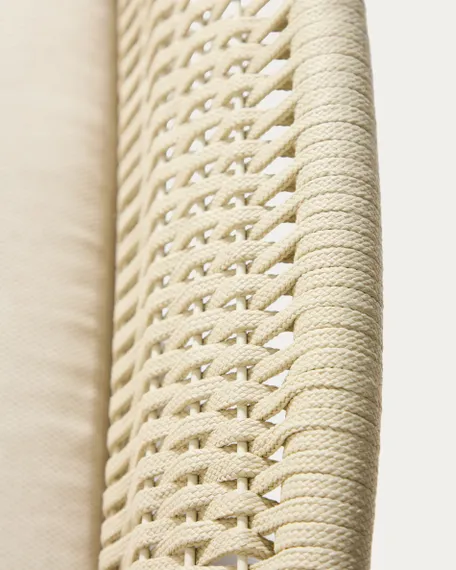 Уличный диван Alipa из акации и веревки цвета экрю 235 см