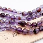 "Ауралит" бусины (аметист с включениями), диаметр около 6-6,4 мм, цена за 30-31 шт (1/2 нити)