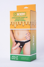 Страпон с реалистичной насадкой Onjoy Stap-on Pro Unisex Set, Jolly (Цвет: телесный)