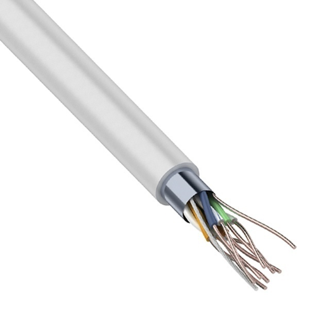 Кабель витая пара экранированный FTP 4PR 24AWG cat 5e CCA серый [305м] ProConnect (провод для интернета) 01-0142-3