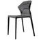 Стул пластиковый Ego-S, антрацит, дымчатый