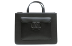 Valentino Leather Laptop Bag Regular Men"s Black