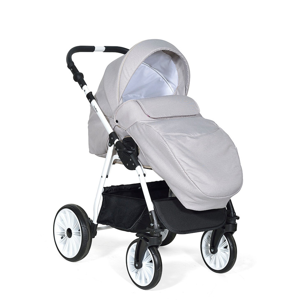 Коляска ALPINA 2в1 (Indigo) (Al 01 (св.бежевый+св.бежевая кожа))