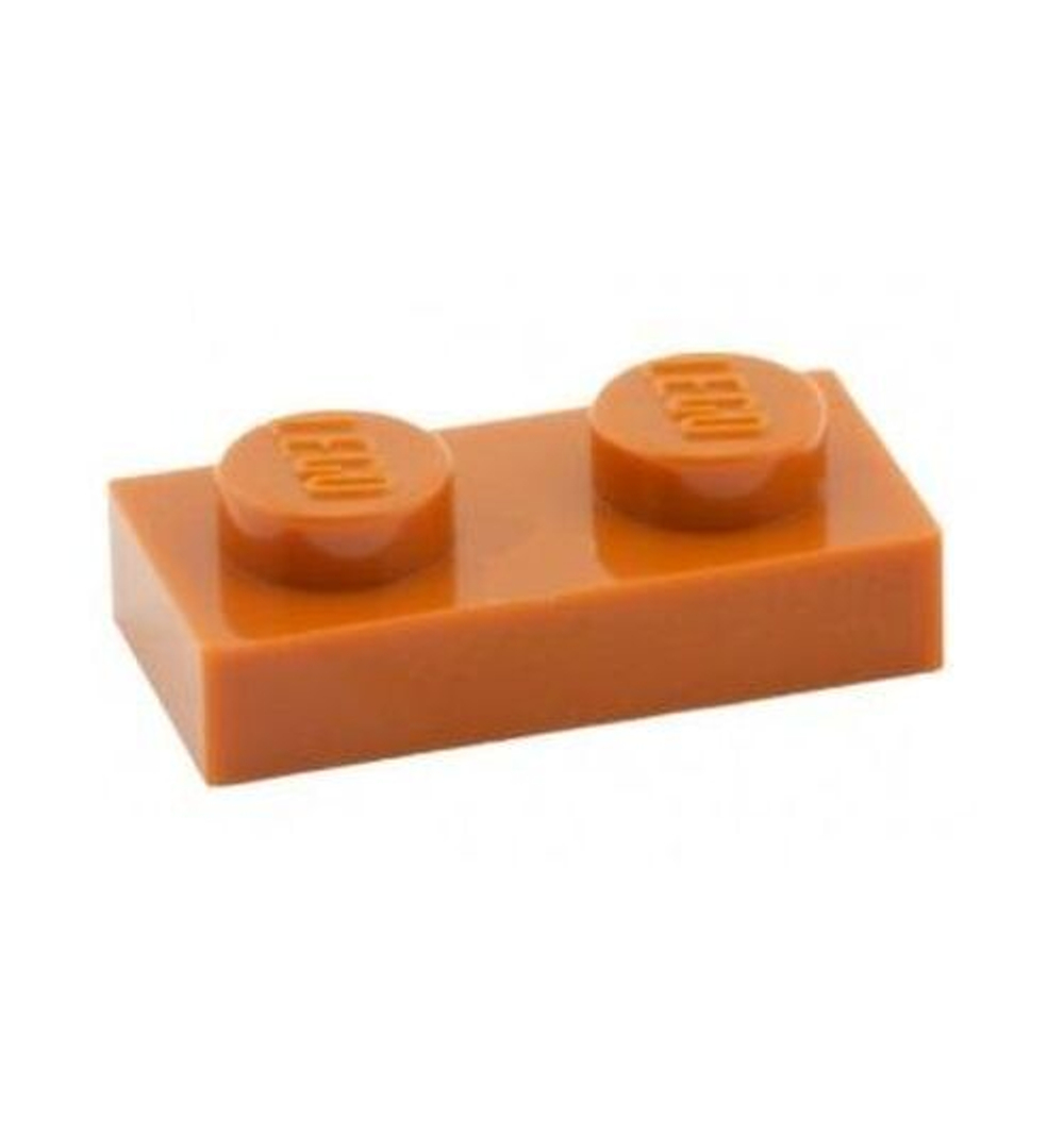 Lego 50шт Плитка 1х2 (темно-оранжевый) 4570877