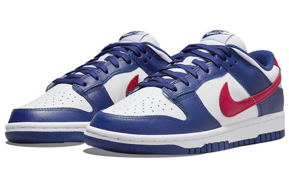 Кроссовки Nike Dunk Low "White And University Red" (Женская размерная сетка)