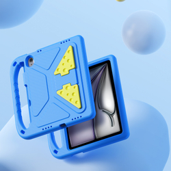 Детский чехол синего цвета на планшет iPad Air 11 (2024-) и Pro 11 (2024-), серия Puff Series Case от Dux Ducis