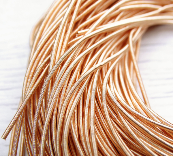 КМ012НН1 Канитель гладкая матовая, цвет: персиковый, размер: 1 мм, 5 гр.