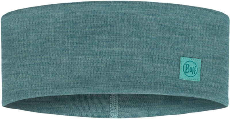Шерстяная повязка на голову Buff Merino Wide Headband Solid Pool Фото 2