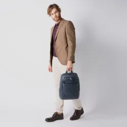 Рюкзак Piquadro Modus Special из натуральной кожи синий (CA3214MOS/BLU) 10