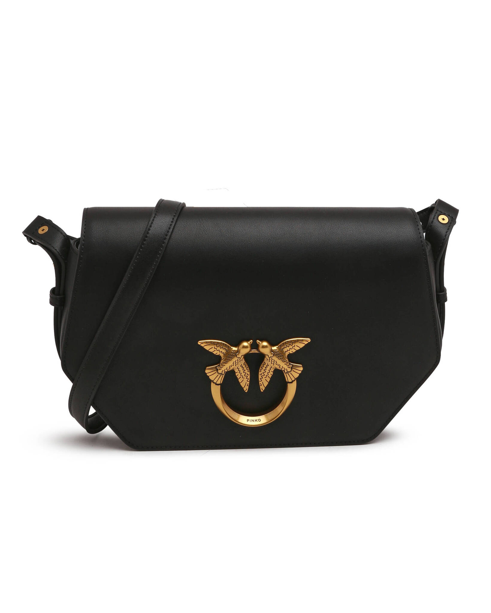 кожаная сумка через плечо love click exagon classic vite Pinko - черный(100073 A0F1)