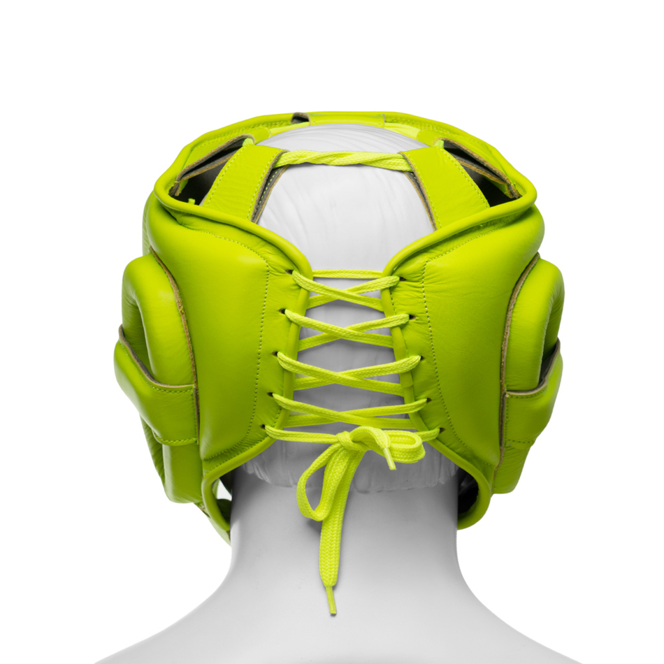Шлем боксерский LEADERS с бамперной защитой GN (салатовый)