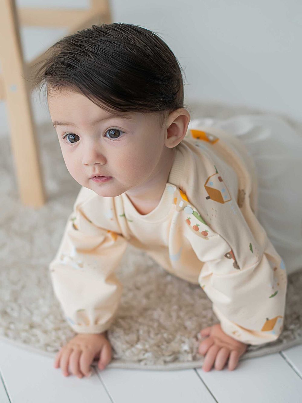 Платье с хлопковой юбкой "Ферма" 0+