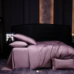 КПБ Однотонный Сатин Премиум на резинке OCPR008, 2 спальный, 4 наволочки, простынь 140*200*30