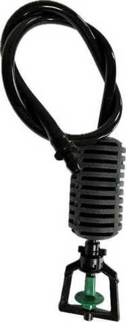 Микродождеватель полнооборотный, черное сопло, 34 л/час, 3,6 м радиус, с подвесом, без антикапли