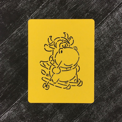 Бык №28 на лыжах