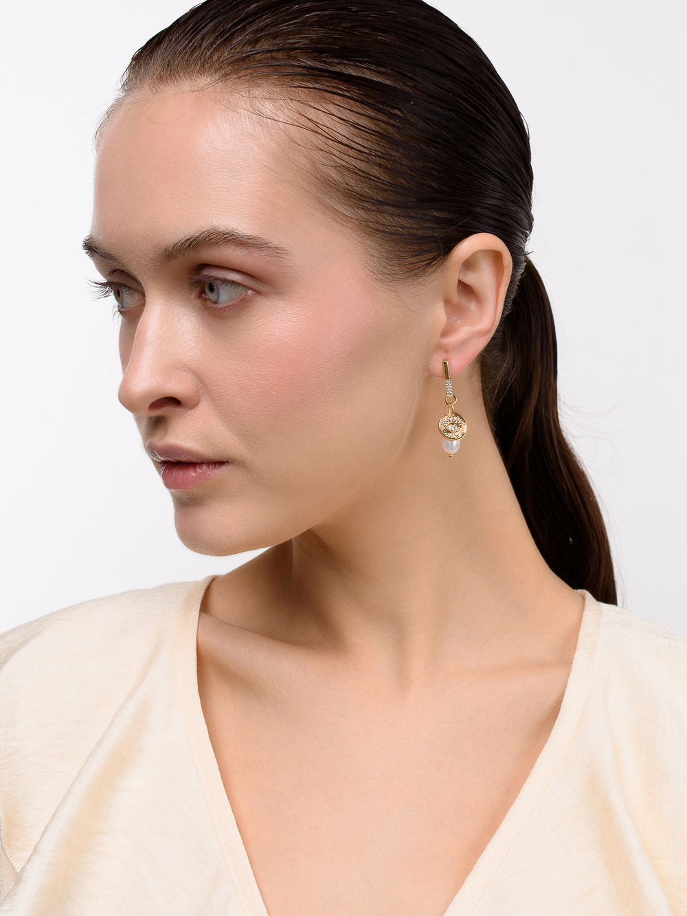 Серьги "Eye royal" Gold