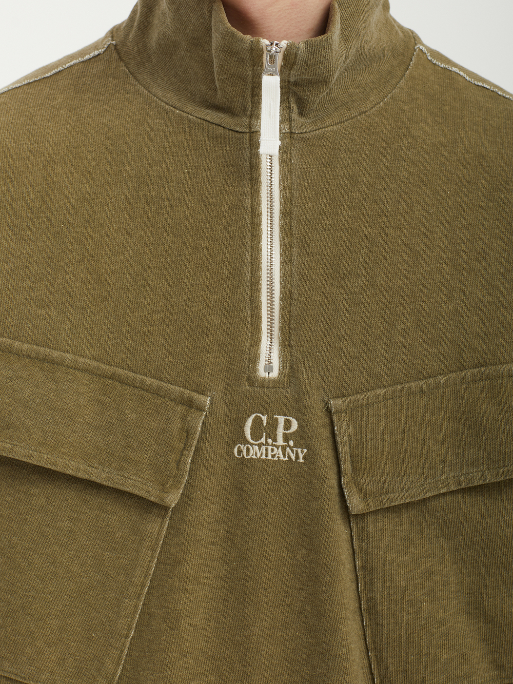 Мужская Толстовка Heavy Jersey Plated Half Zip
